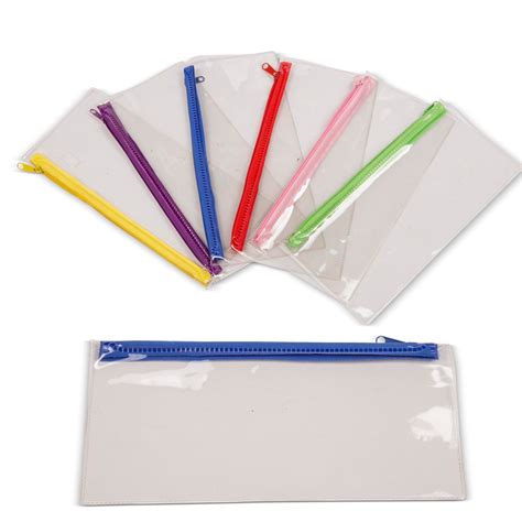 clear pencilcases.